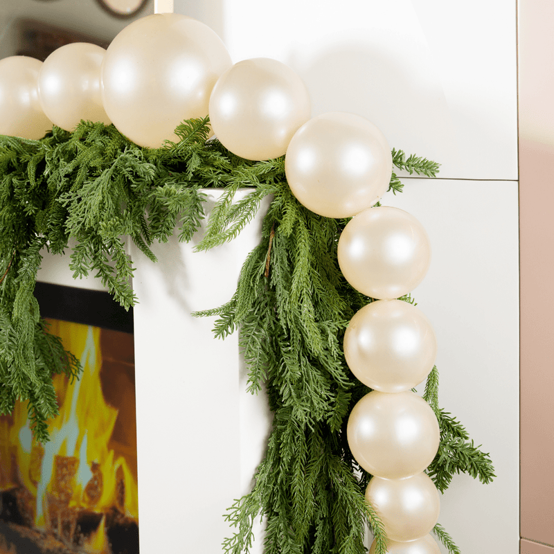 Candy Apple Pearl Ball Garland 134-Inch - Joy By