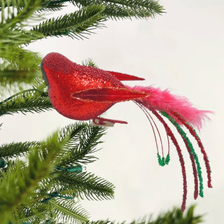 Cardinal Bird Clip On Ornament - Joy By