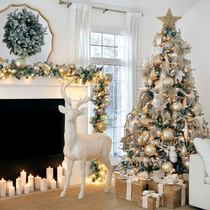 Champagne 6" Flat Ball Ornament - Joy By