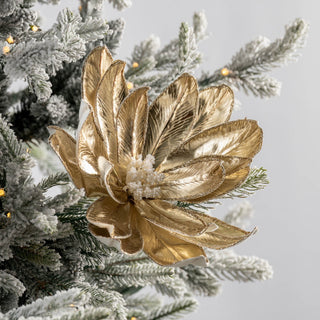 Champagne Blooming Magnolia Pick with Pearl buds - Joy By