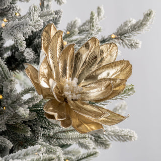 Champagne Blooming Magnolia Pick with Pearl buds - Joy By