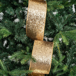 Champagne Glitter Gilded Ribbon - Joy By