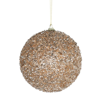 Champagne & Gold Sequin Ball Ornament - Joy By