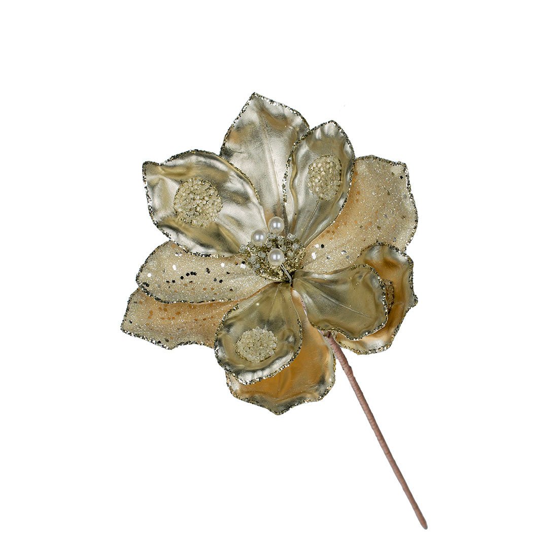 Champagne Magnolia Flower Pick - Joy By