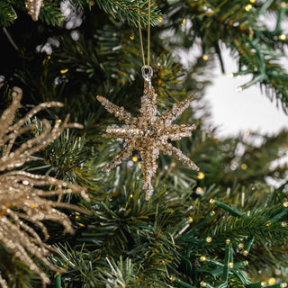 Champagne Meteor Star Ornament - Joy By