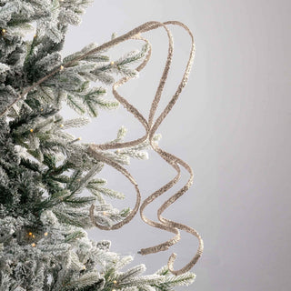 Champagne Twirl Ribbon Festive Pick, Set of 6 - Joy By