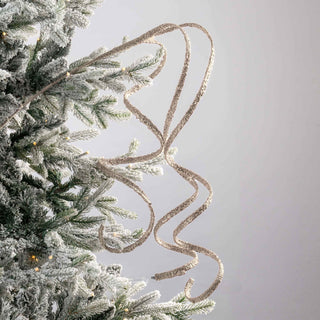 Champagne Twirl Ribbon Festive Pick - Joy By