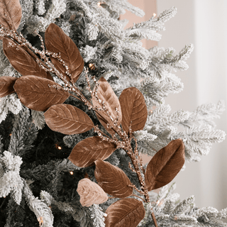 Chocolate Brown Velvet Magnolia Garland - Joy By