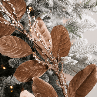 Chocolate Brown Velvet Magnolia Garland - Joy By