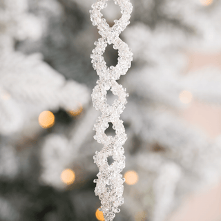 Clear Glass Hanging Ornament - Joy By