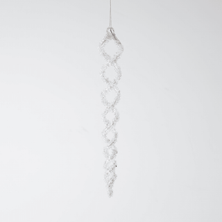 Clear Glass Hanging Ornament - Joy By