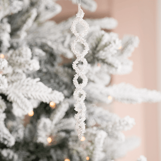 Clear Glass Hanging Ornament - Joy By