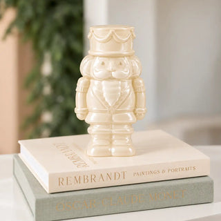 Cream Glass Nutcracker - Joy By