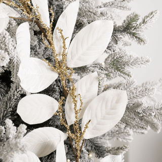 Cream Velvet Leaf Garland - Joy By