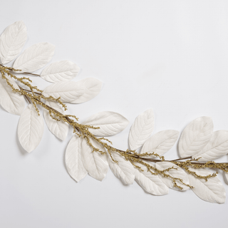 Cream Velvet Leaf Garland - Joy By