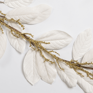 Cream Velvet Leaf Garland - Joy By