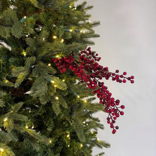 Crimson Red Berry 42" Floral Stem - Joy By