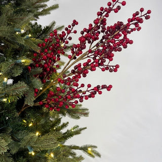Crimson Red Berry 42" Floral Stem - Joy By