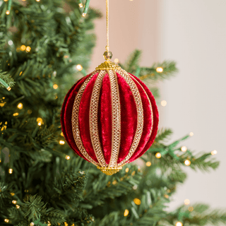 Crystal Lace Velvet Pumpkin Ornament - Joy By