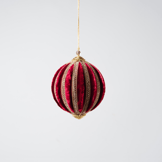 Crystal Lace Velvet Pumpkin Ornament - Joy By