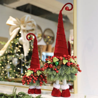 Elf Tabletop Decoration With Holly Leaves & Berries - Joy By