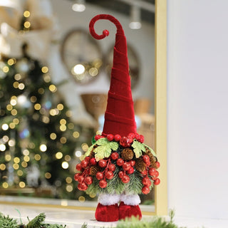 Elf Tabletop Decoration With Holly Leaves & Berries - Joy By