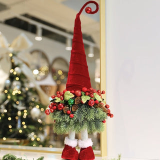 Elf Tabletop Decoration With Holly Leaves & Berries - Joy By