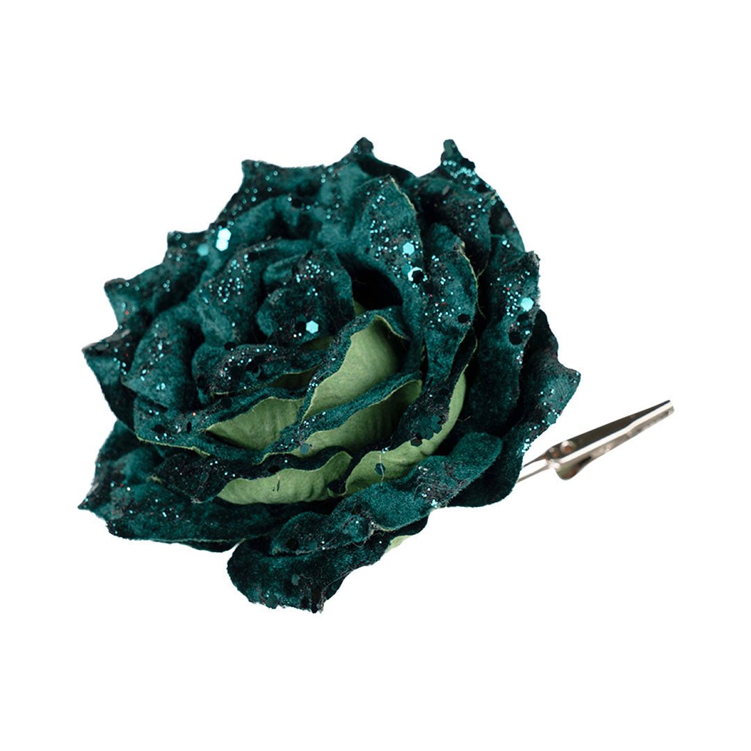 Emerald Blooming Rose Festive Ornament - Joy By