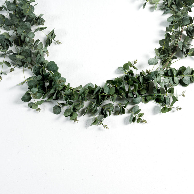 Eucalyptus Green W/Glittered Garland