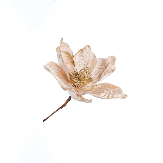 Faux Pink Magnolia Flower Pick - Joy By