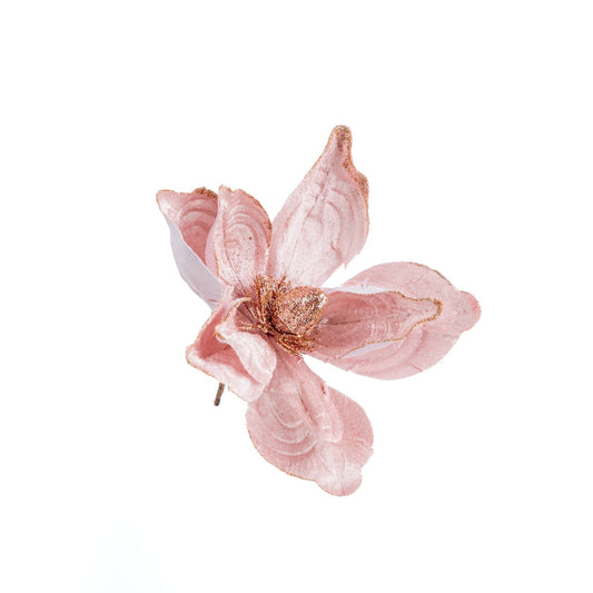Faux Pink Magnolia Flower Pick - Joy By