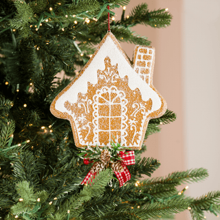 Felt Gingerbread House Ornament 9" - Joy By