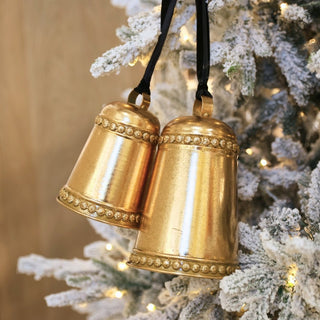 Festive Iron Hanging Bells - Set of 2 - Joy By