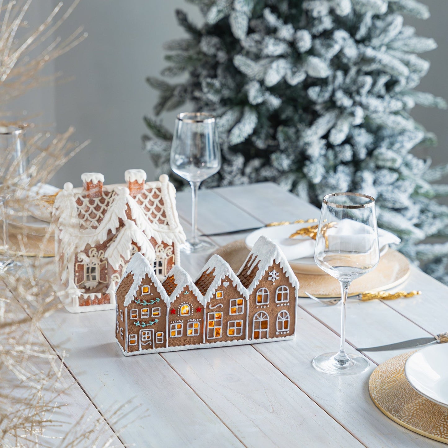 Gingerbread Village with Led Light - Joy By
