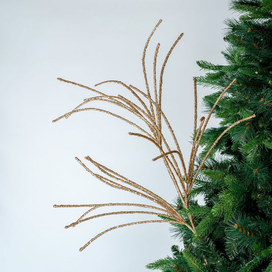 Glitter Tri - Branch Foliage Pick - Joy By