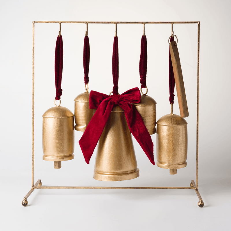 Gold Burnt Metal Dinner Bell (Tabletop) - Joy By