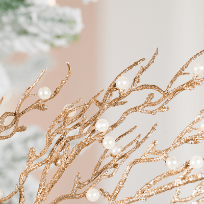 Gold Decorative Pick with Pearls
