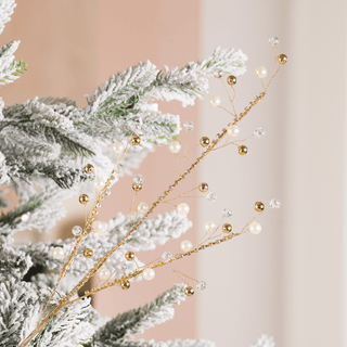 Gold Decorative Pick with Structured Adorned Stems - Joy By
