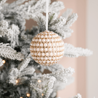 Gold Enamel Round Ornament - Joy By