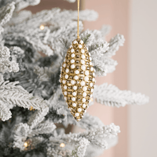 Gold Enamel Shuttle Ornament Gold Collection - Joy By