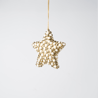 Gold Enamel Starburst Ornament - Joy By