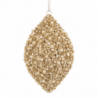 Gold Glitter Finial Ornament - Joy By