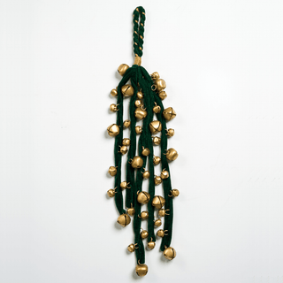 Gold & Green Jingle Bells Cluster - Joy By