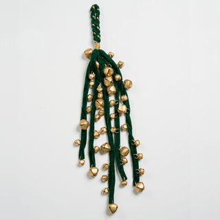 Gold & Green Jingle Bells Cluster - Joy By