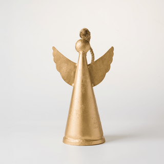 Gold & Natural Metal Angel Bell - Joy By