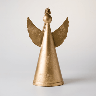 Gold & Natural Metal Angel Bell - Joy By