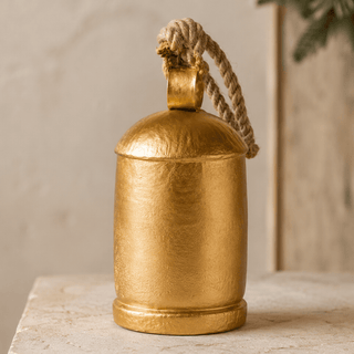 Gold & Natural Metal Bell - Joy By
