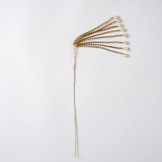 Gold Rhinestone Pick With Pearl Tips - Joy By