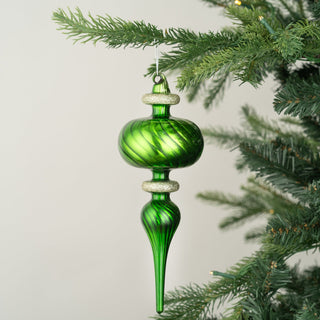Green Finial Ornament - Joy By