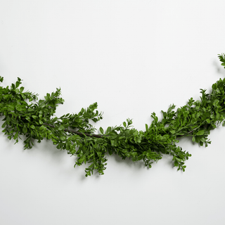 Green Real Touch Boxwood Garland 9 ft - Joy By